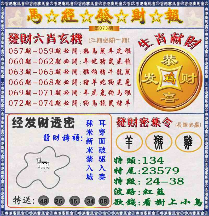 大话西游【马经发财报 】自动更新